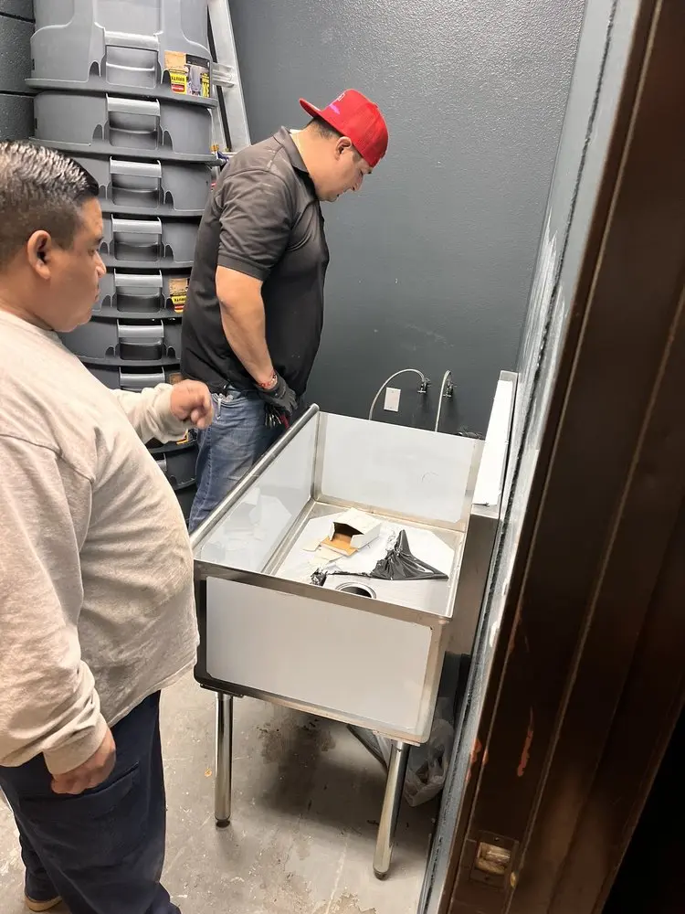 Commercial plumbing and sink installation in Axtell